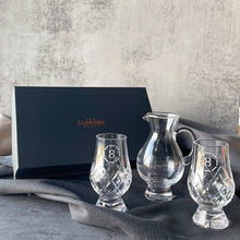 Load image into Gallery viewer, 2 x Cut Crystal Glencairn Glass  + 1 x Water Jug Box Set
