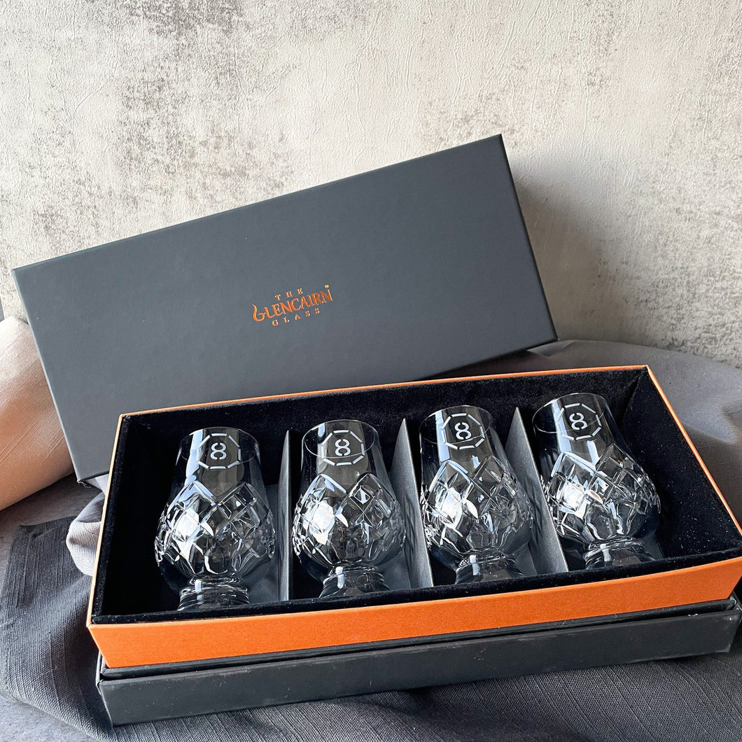 4 x Cut Crystal Glencairn Glass Box Set