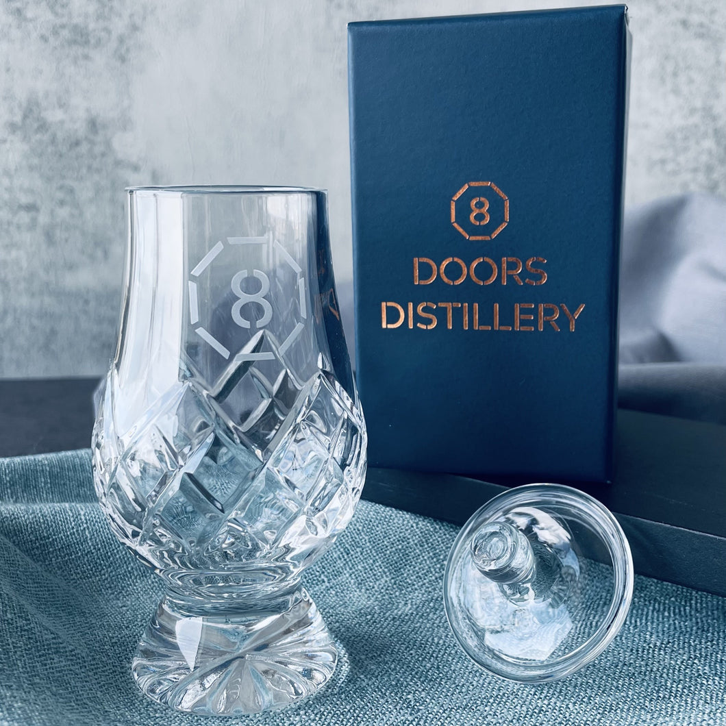 Cut Crystal Glencairn Glass and Cap